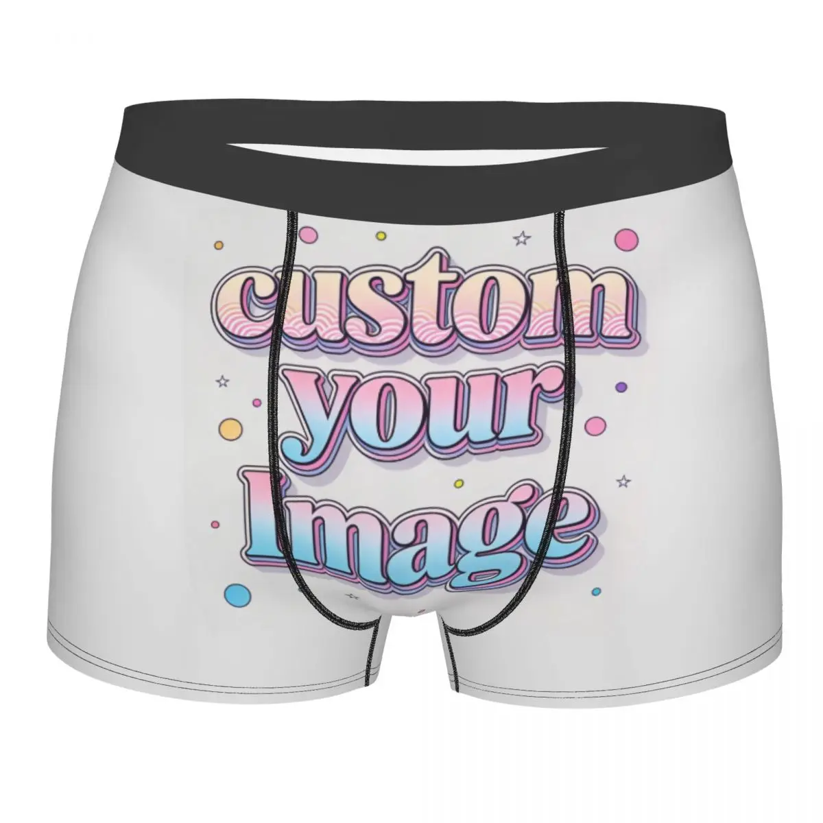 Custom Your Photo Logo Text Underwear Men Breathable Personalized Image Boxer Briefs Shorts Panties Soft Underpants For Homme