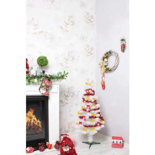 Use At Market 90 cm Economical Christmas White Pine Tree Set 2