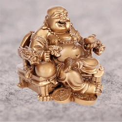 Fortune Laugh Loudly Buddha Ornaments Office Home Decoration Happy Sakyamuni Buddha Figurines Gift