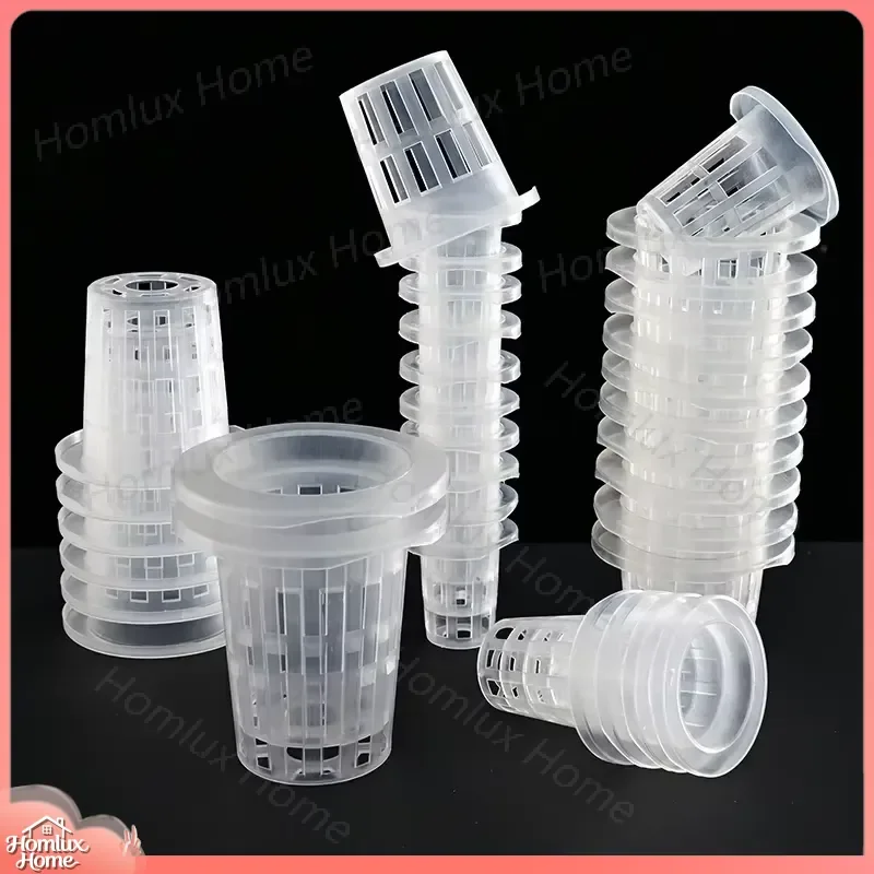 Hydroponic Veg Planter Cup for Vegetable Growing Nursery Pot Aeroponic Planting Basket Mesh Net Sponge Fixator Container
