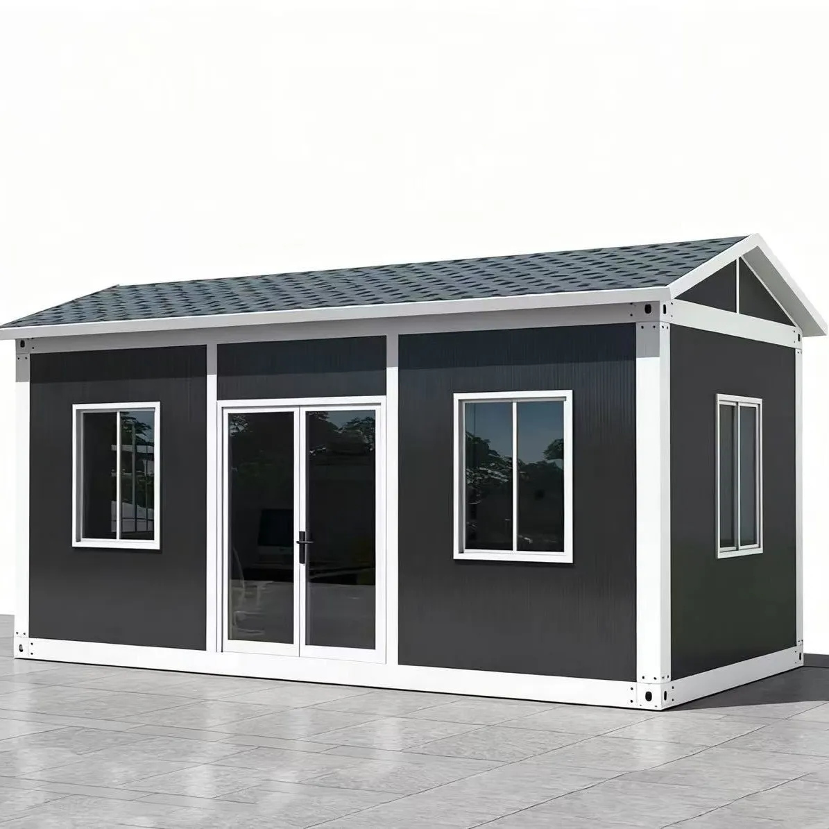 Prefabricated Square Folding Container Home Modular Expandable House Flat Pack Sandwich Panel Modern for Backyard House