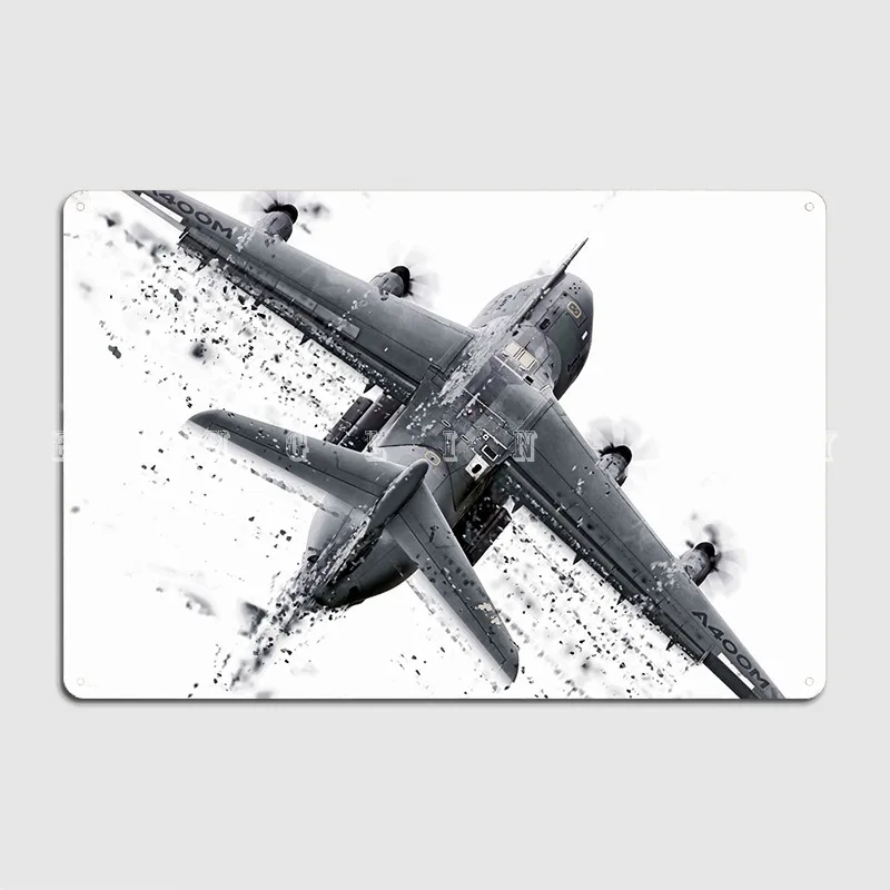 Abstract Shatter Images Of The A400m Atlas Poster Metal Plaque Wall Decor Cinema Garage Printing Club Bar Tin Sign Poster