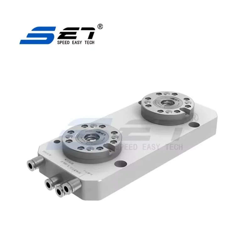 LQNCDZ-2S High Precision Zero Point Clamping System for Lathe Machine 2X1.25 KN Clamping Force Air Pressure Hardened Stainless