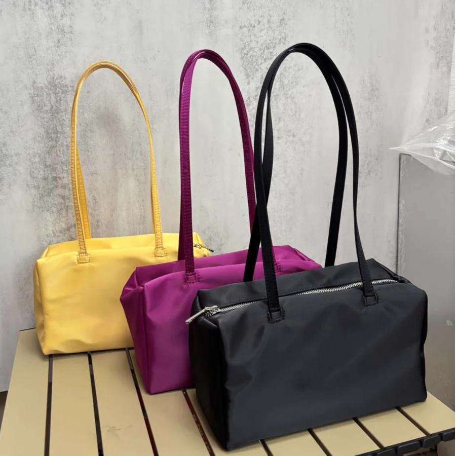 Small-scale Satin Shoulder Bag Smooth Soft High-quality Handbag Large Capacity Polka Dot Pattern Shoulder Woman's Bag
