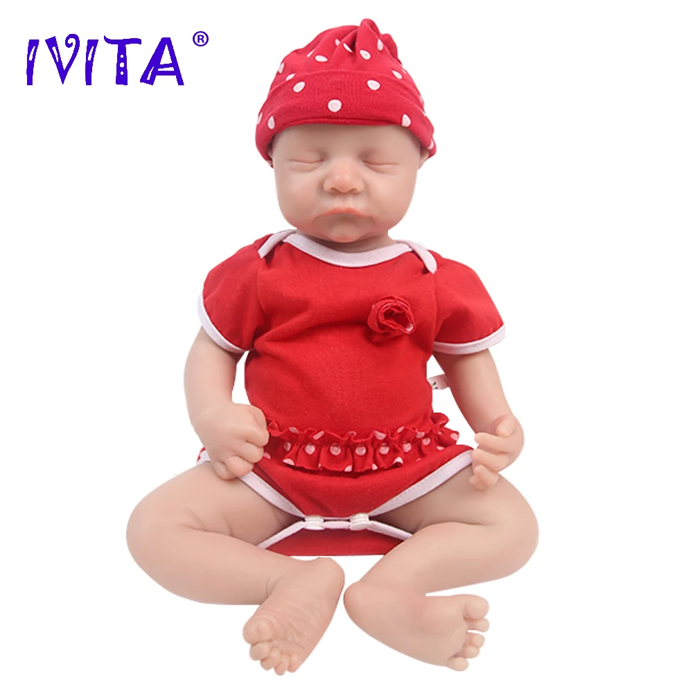 IVITA WG1548 16.92inch 2189g 100% Silicone Reborn Baby Doll Realistic Soft Dolls Lifelike Girl Levi Baby Toys for Children Gift