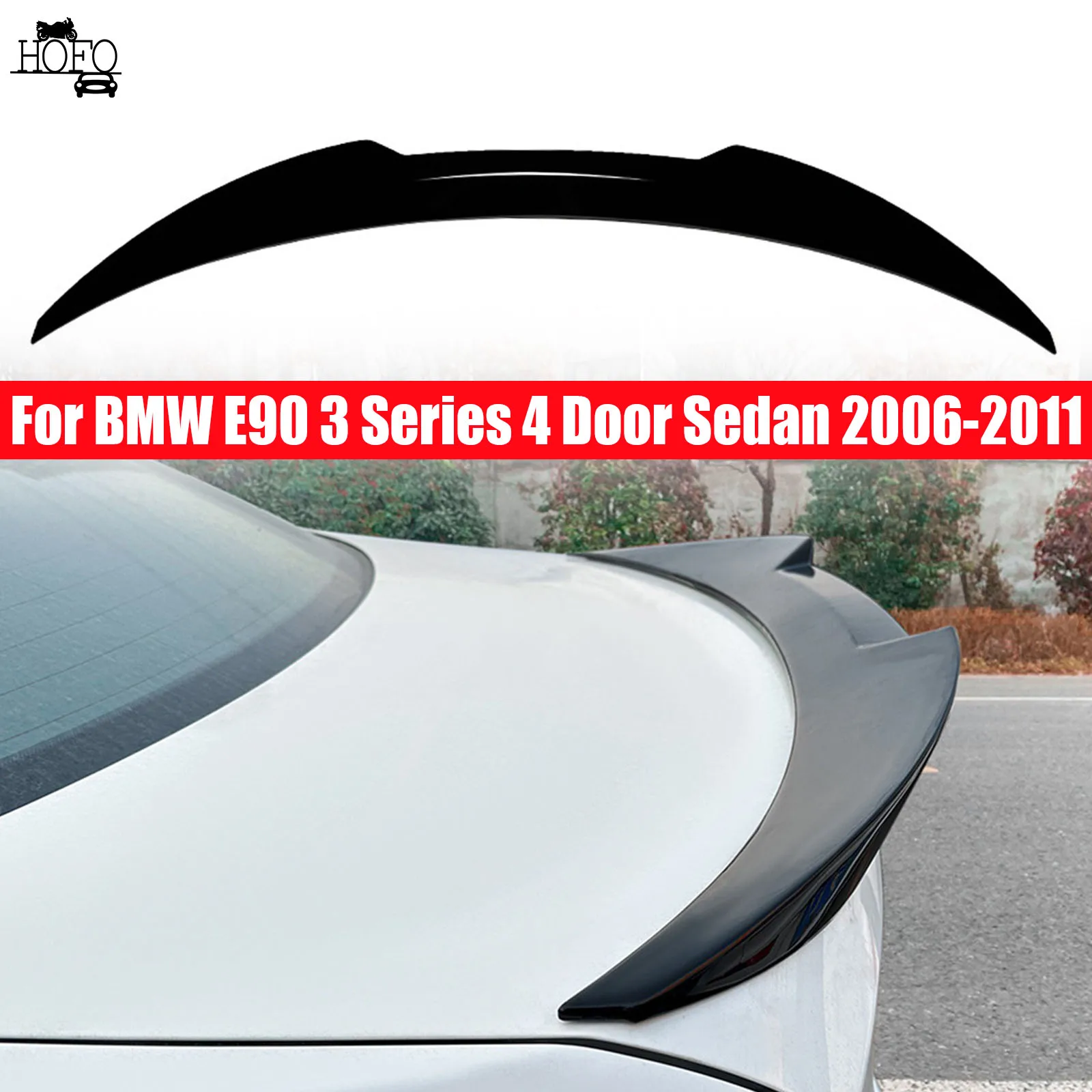 

Spoiler For BMW E90 3 Series 4 Door Sedan 2006-2011 Spoilers Wings Trunk Rear Wings Real ABS Car Accessories