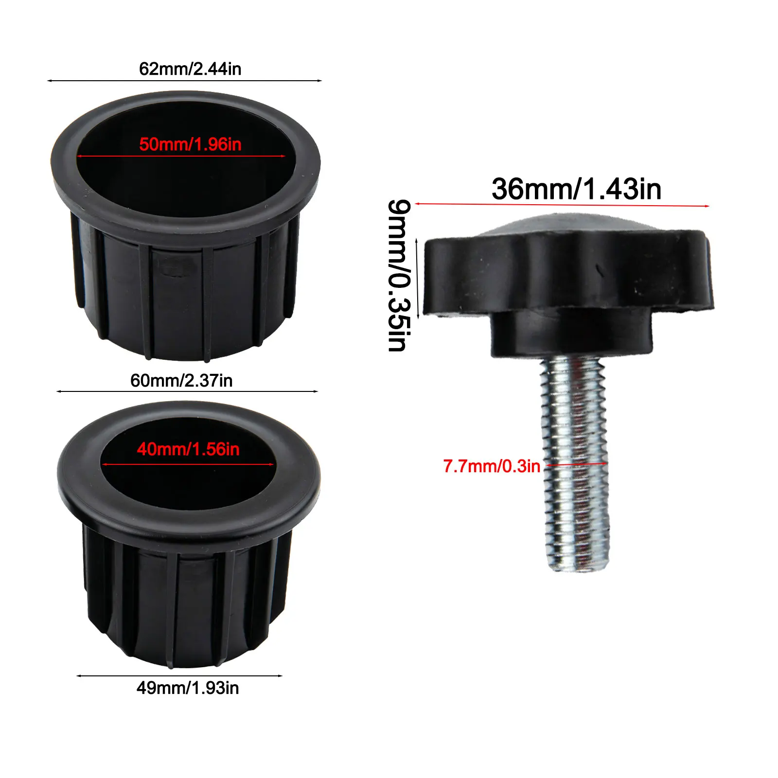 

Комплект: заглушка и колпачок для кольца крепления зонта, запасные части для уличных зонтов, запчасти для зонтов
