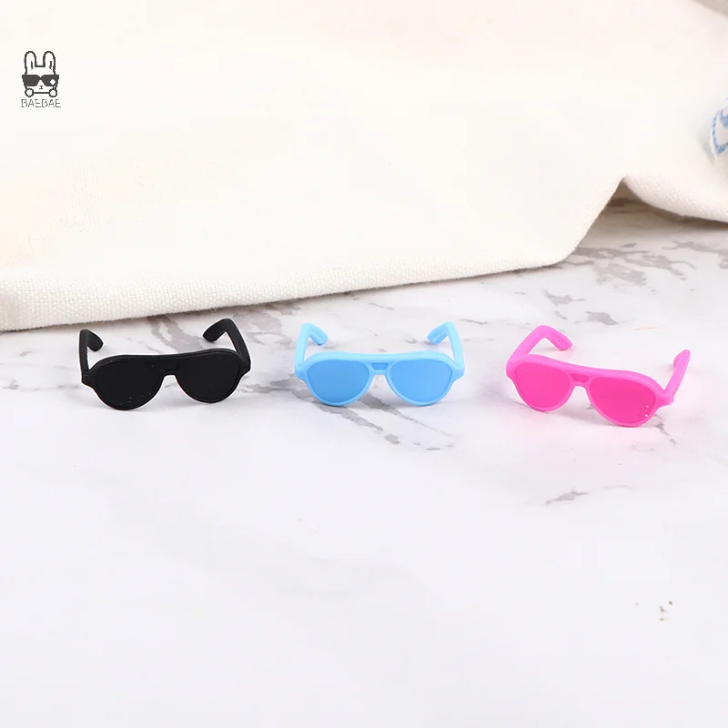 10 Pcs Dollhouse Accessories Fashion Black Fashionable Glasses For Doll Girls Gift