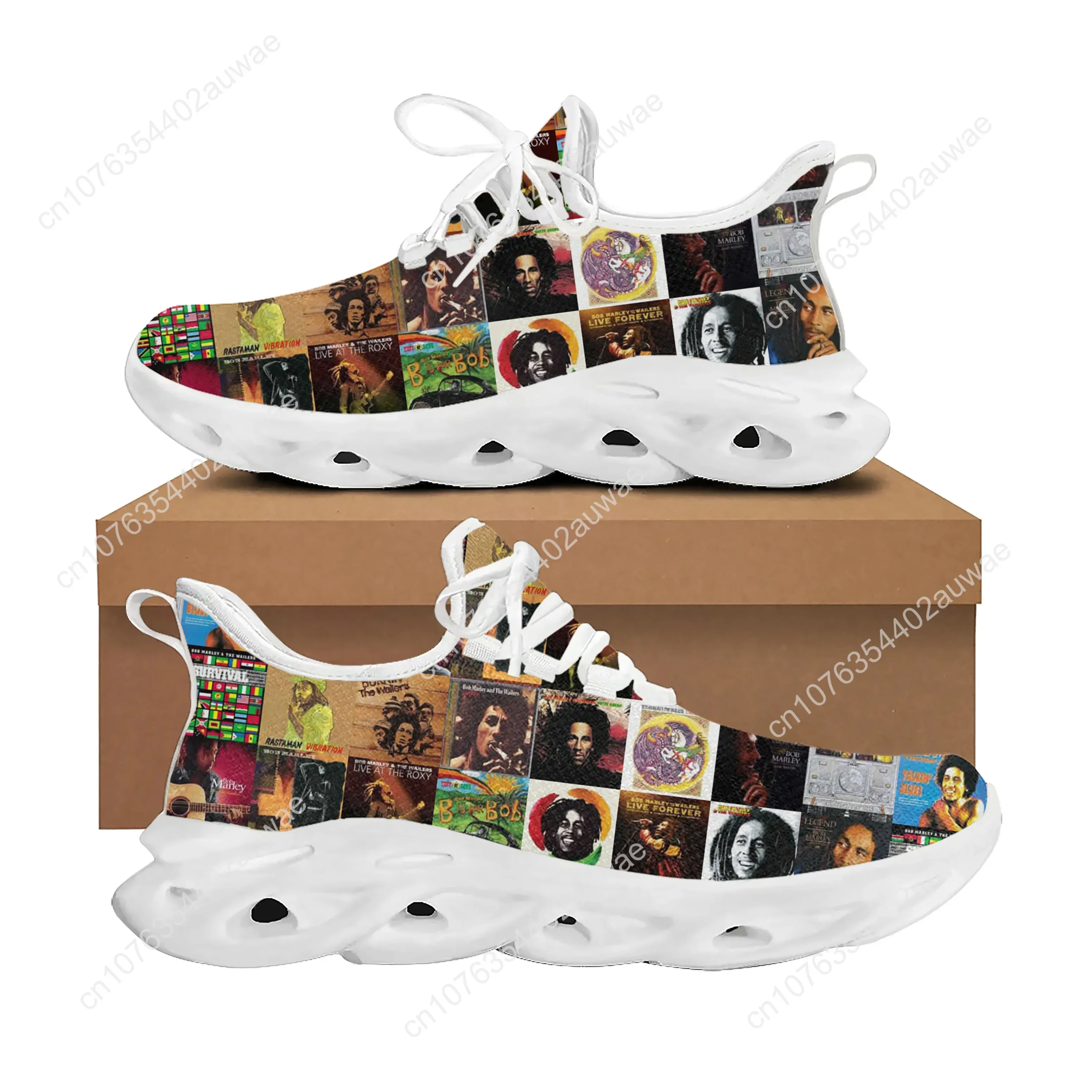 Bob Marley Reggae Rasta Rock Music Sports Shoes Mens Womens Teenager Kids Children Sneakers Custom High Quality Couple Shoes