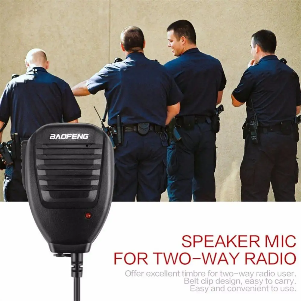 BaoFeng Walkie Talkie 50km Speaker mikrofon untuk Baofeng UV-5R BF-888S Aksesori komunikasi Radio Midland