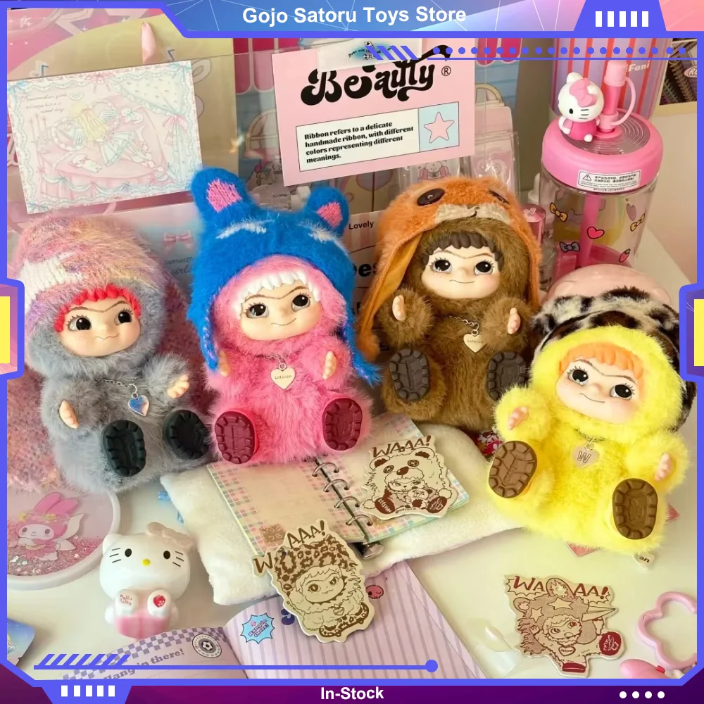 

WAKUKU FUZZY TRENDY FUN PARTY Series Blind Box Toy Kawaii Vinyl Face Pendant Action Figure Mystery Box Give Child Surprise Gifts