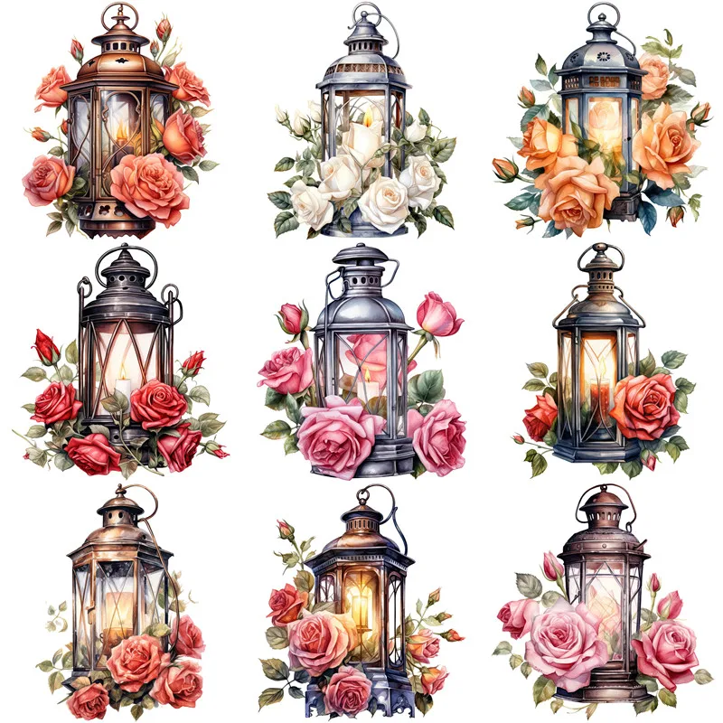 Rose lamp Stickers Crafts And Scrapbooking stickers kids toys book Decorative sticker DIY Stationery