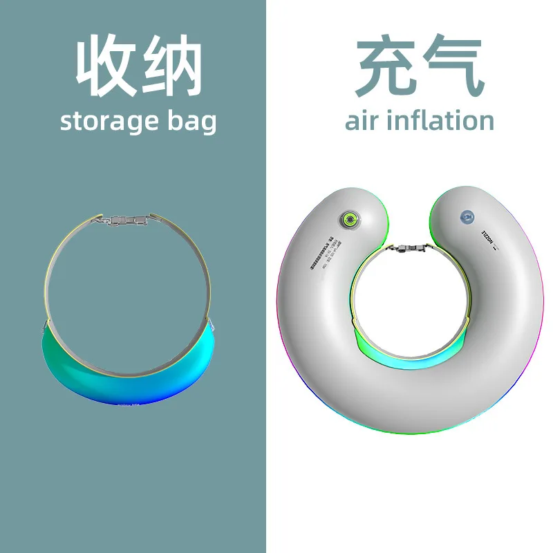 No size one button inflatable swimming ring adjustable thickening automatic inflatable life buoy inflatable adult swimming gear