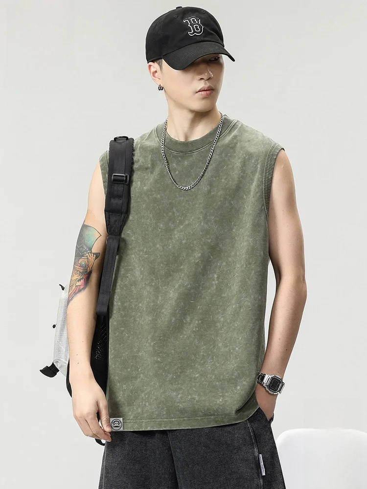 

Мужской хлопковый жилет Paul Frank свободного кроя, летний спортивный повседневный топ с круглым вырезом, влагоотводящий, без рукавов