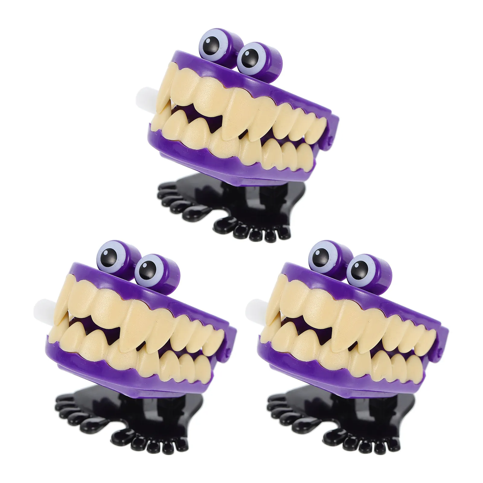 

3Pcs Jumping Teeth Creative Wind-Up Walking Teeth Plaything for Kids Educational Fun Lightweight Safe Gift Funny Wind-Up Toy