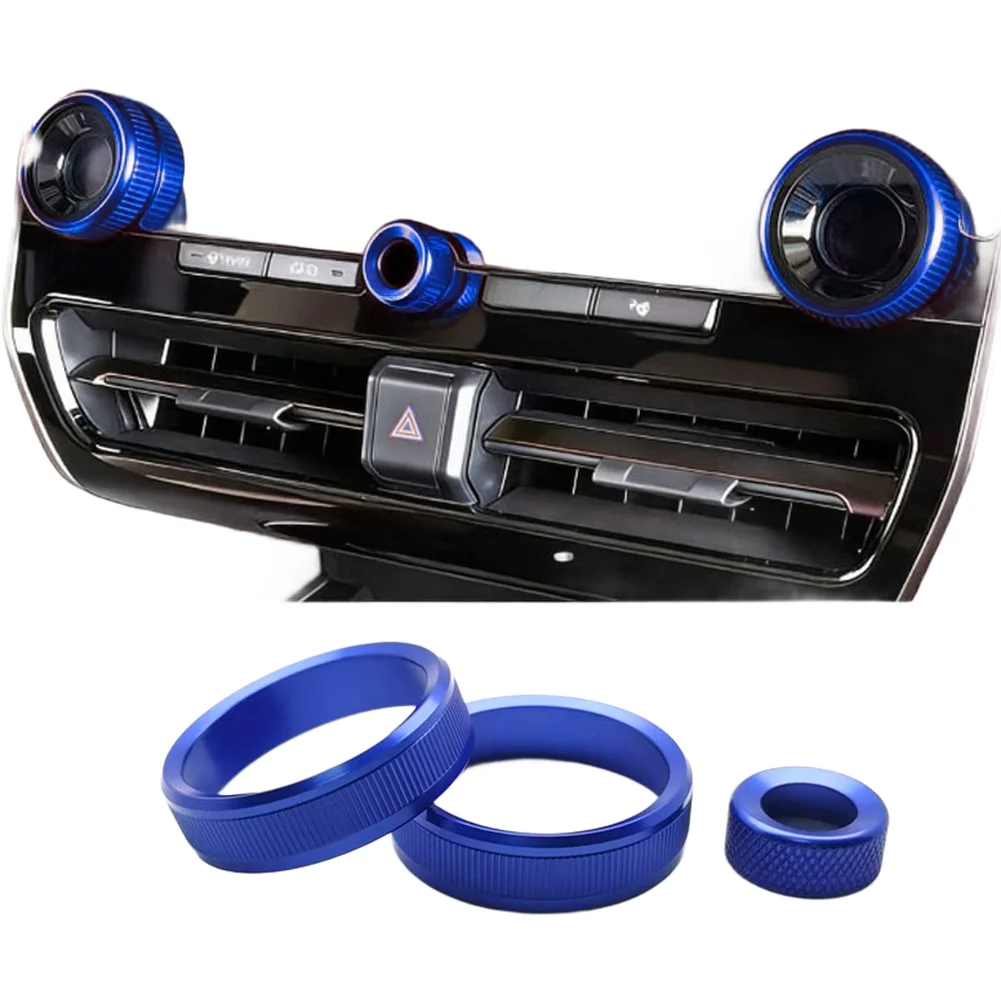 Air Vent Decoration AC Knob Ring Hassle-free Application Seamless Integration Design Comprehensive Coverage Set