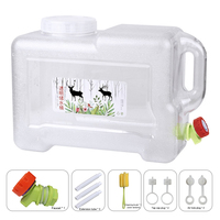12L Water Tank Container Large Capacity Portable Camping Bucket Water Storage with Faucet for Outdoor Travel Driving Picnic