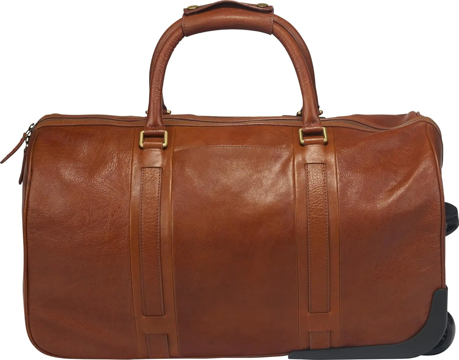 Wheeled Luggage Leather Travel Bag Equipped with Interior and Exterior Pockets for Versatile Storage