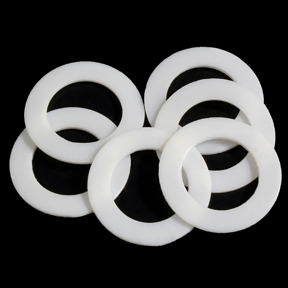 1PCS 18/24/25/32/35/38/43/45/50/55/57/60/65/70/75/80/85-190mm PTFE Flat Washer Gasket Spacer Sealing O Ring Flange Gaskets White