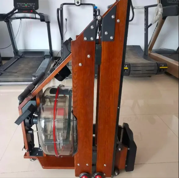 

Manufacturer Fold Wooden Style Water Rowing Machine Cardio Exercise Training Fitness Equipment Rower Machine
