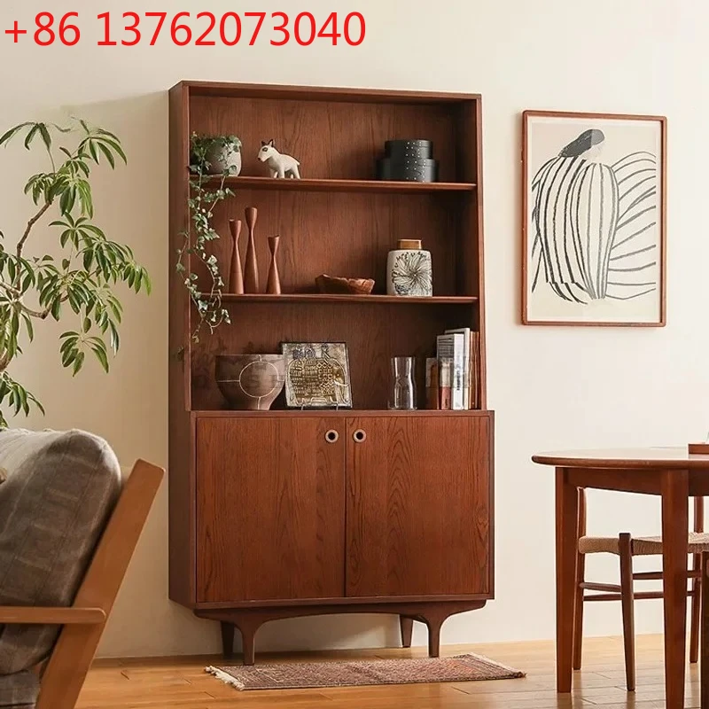 

French retro oak dining side cabinet medieval living room storage locker shelf cabinet