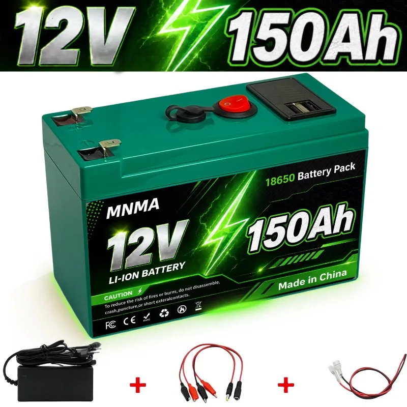 12V 150Ah 120Ah 100Ah 80Ah 60Ah LiFePO4 Battery 4000+ Cycles Deep Cycle BMS for RV Solar Off-Grid Home Storage Marine