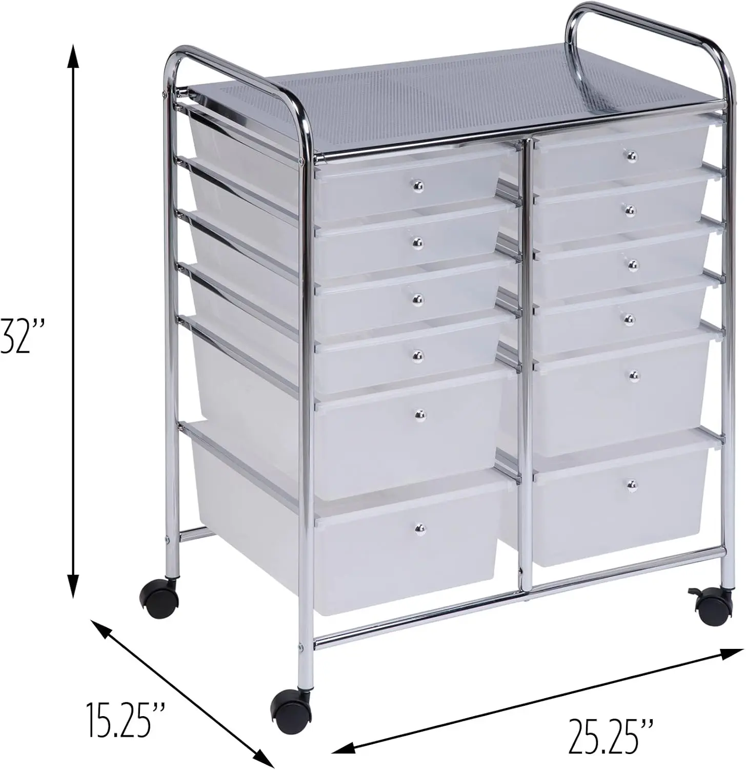 

Rolling Storage Cart and Organizer with Plastic Drawers home office office desk accessories