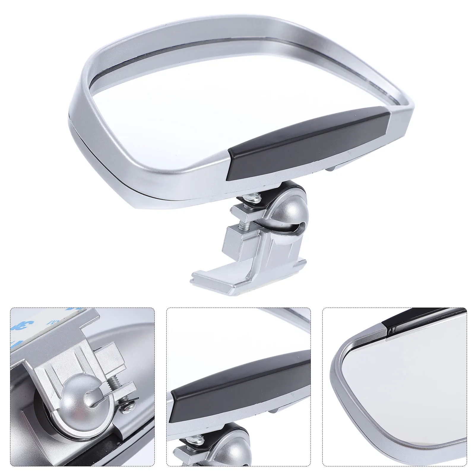 

1Pcs Vehicle Rearview Mirror Auxiliary Mirror Durable Plastic Glass Premium for Safer Driving Blind Spot Elimination