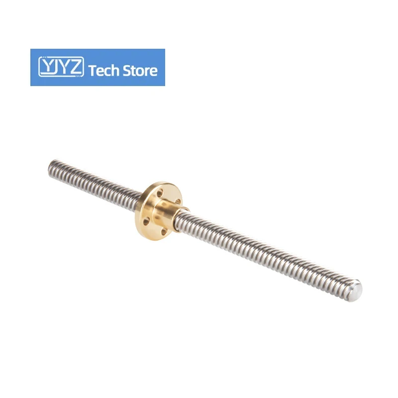 

T4*1*2 Trapezoidal Screw Nut Length 100-1000mm Stainless Steel 3D Printer Stepper Motor CNC Motor Machines Parts 1/2PCS