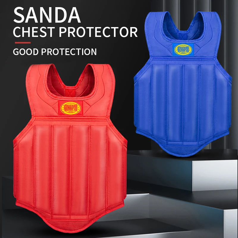 Chest Guard Boxing MMA Kickboxing Body Vest Protector Martial Arts WTF Reversible Rib Shield Taekwondo Target Training Uniform