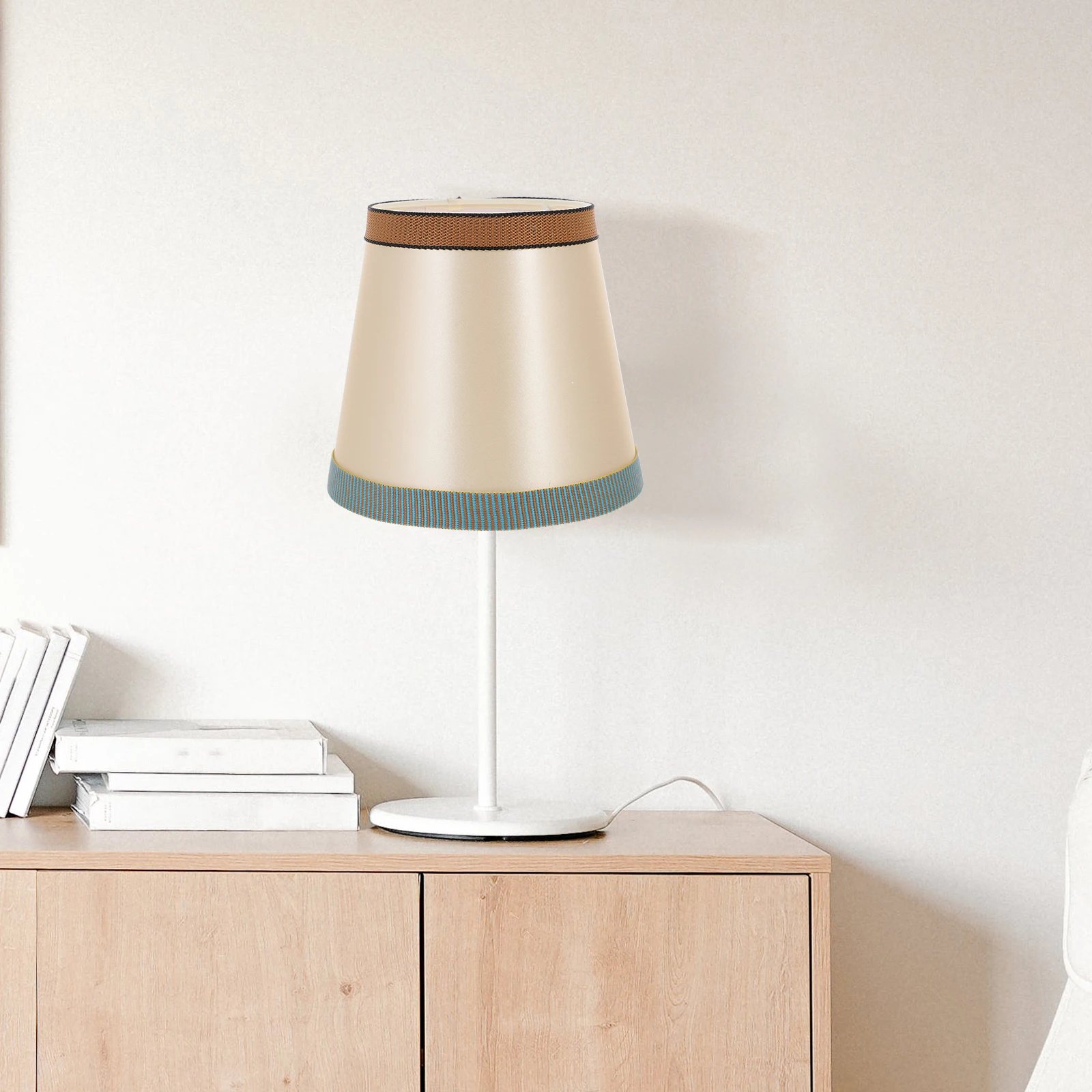 

Pleated Small Lampshade Bright Apricot 19 2cm Bottom 13 3cm Top 17cm High Fabric Replacement for Desk Table Bedroom Lamp Shades