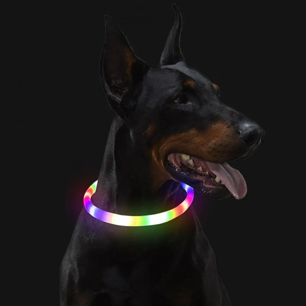 

LED Dog Collar Rainproof 4 Flashing Modes USB Rechargeable Luminous Safe Waterproof Pet Collar For Dogs Pet Dog Accessories