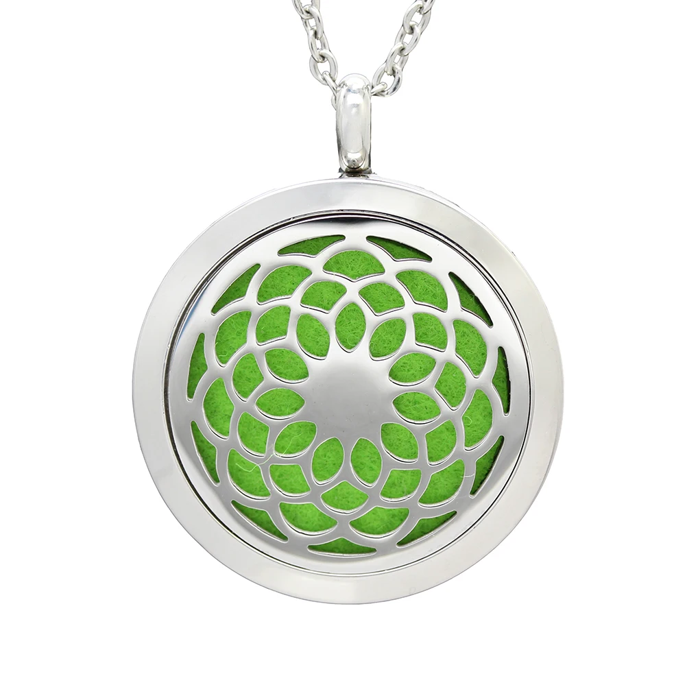 

Aromatherapy Necklace Stainless Diffuser Essential Necklaces Jewelry Pendant Miss