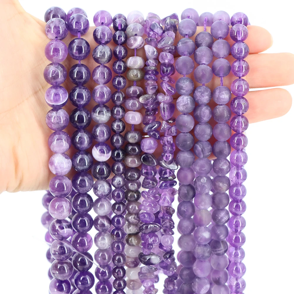 Natürliche Stein Amethyst Edelstein Quarz Runde Unregelmäßige Facettierte Rondelle Lose Spacer Perlen Für Schmuck Machen Diy Handwerk Armband Geschenk