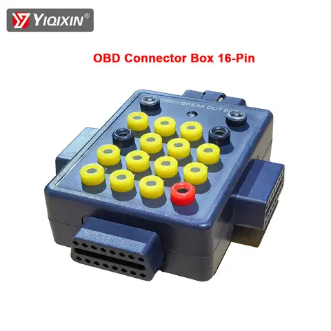 Car Diagnostic Protocol Test Kit OBD Connector Box 16-Pin Core Vehicle Power Supply CAN OBD2 Breakout Box Jumper Detection Tool