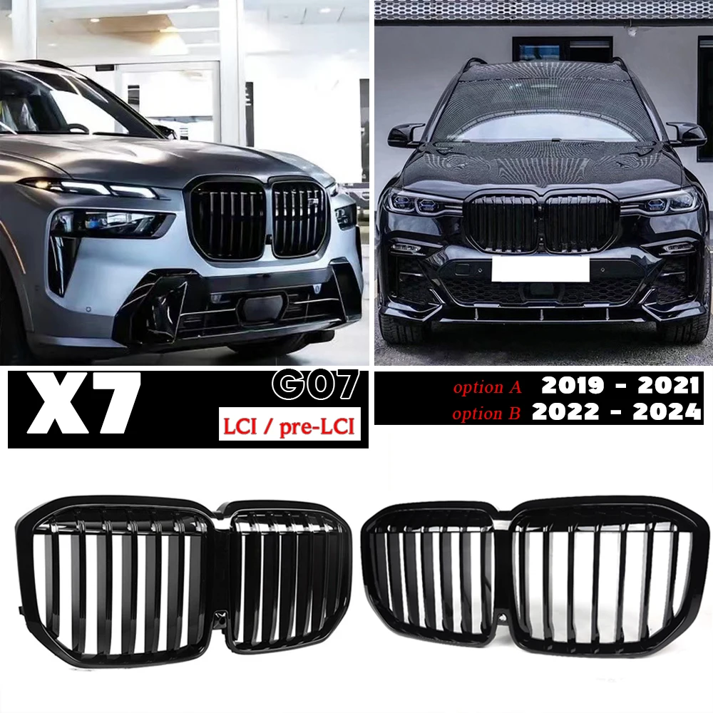 

Gloss Black Front Bumper Grille for BMW 2019 - 2024 Pre-LCI LCI G07 X7 xDrive40i xDrive50i M50i M60i xDrive30d xDrive40d M50d