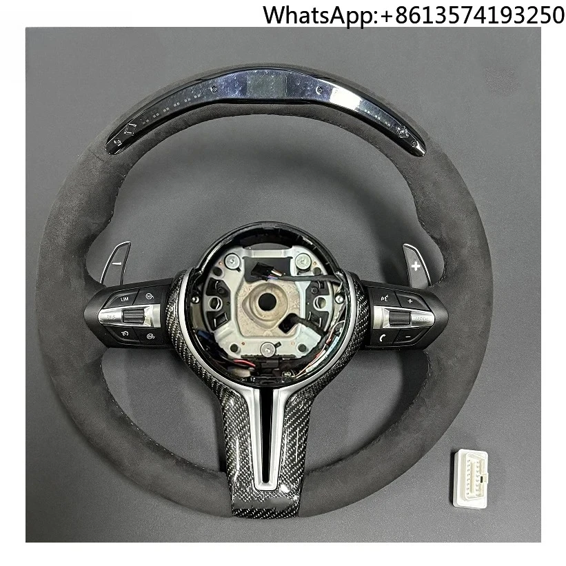 

For LED OBD Fluffy Carbon Fiber Steering Wheel for BMW 320 525 F10 F30 E90 F70 E71 F31 F32 X5 X6 F01 F07 F20 F11 F22 F25