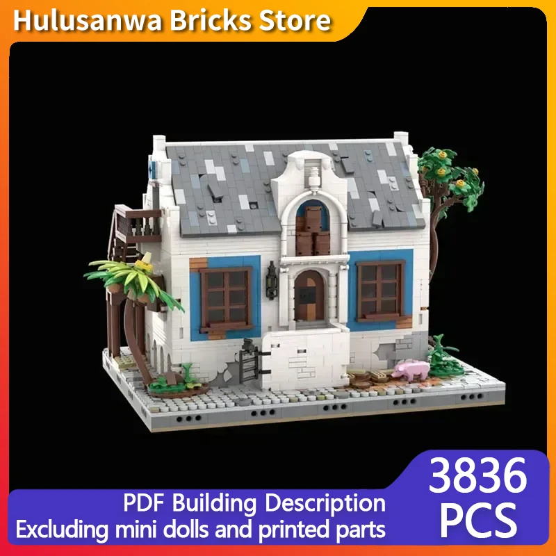 Popular Street View Model MOC Building Bricks Luxury Noble Tavern Modular Technology Gifts Holiday Assemble Children Toys Suit