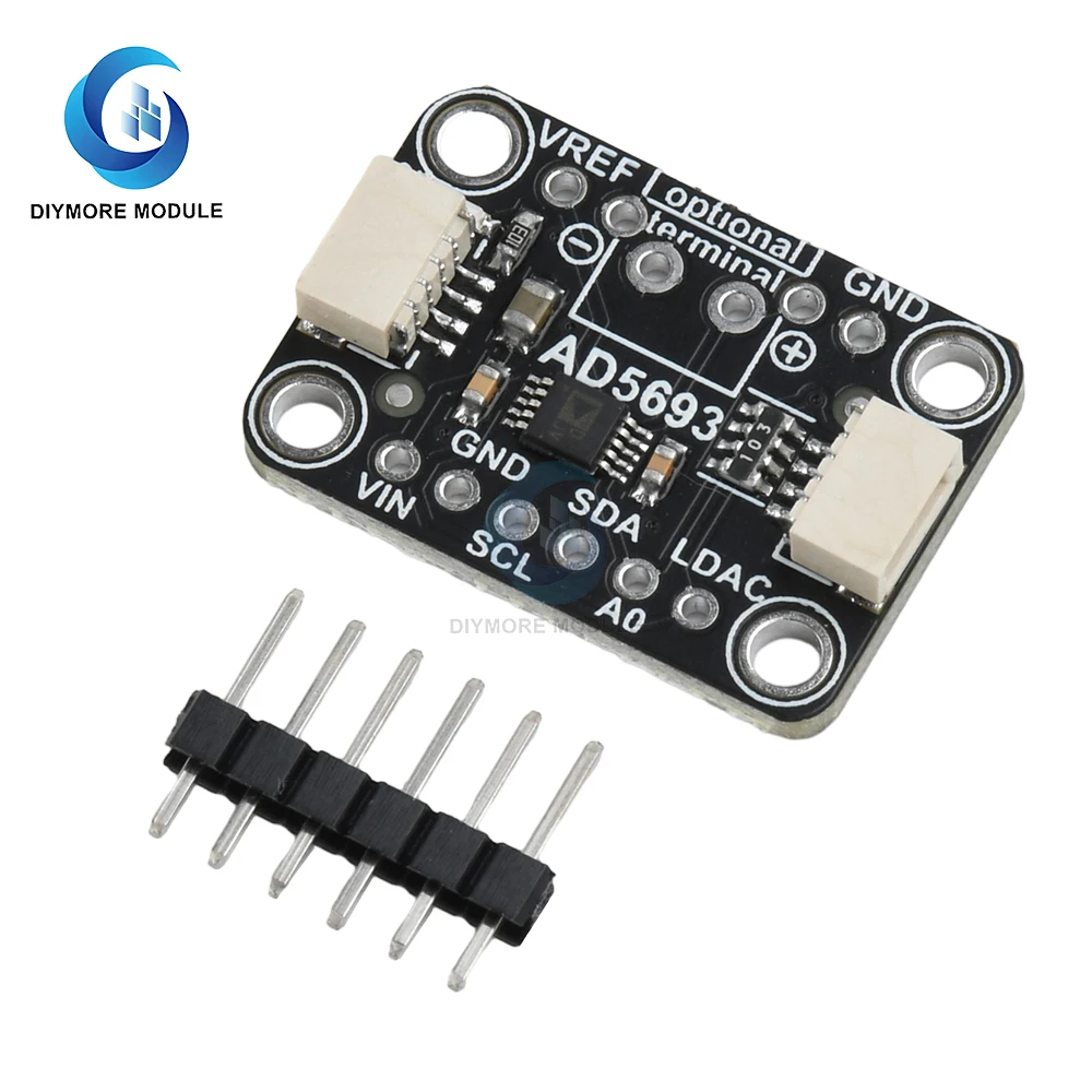 AD5693R I2C Breakout Board  Interface 16-bit DAC Module Digital Signal Conversion Module Pin Array Not Soldered