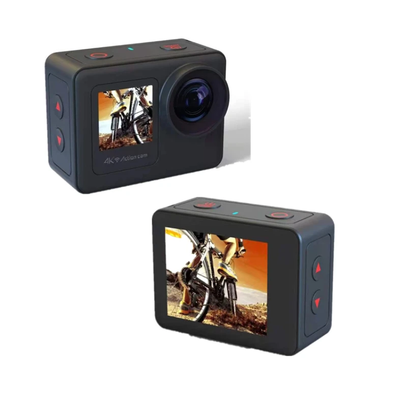 Dual Screen 4K Action Video Professional Digital Sport Camcorder Cameras For Sports 360 Vlog Youtube