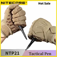 NITECORE NTP21 Tactical Tungsten-Bezel Aluminum Alloy Pen Multifunctional Self Defense Tool Glass Breaker + Stainless Steel Clip