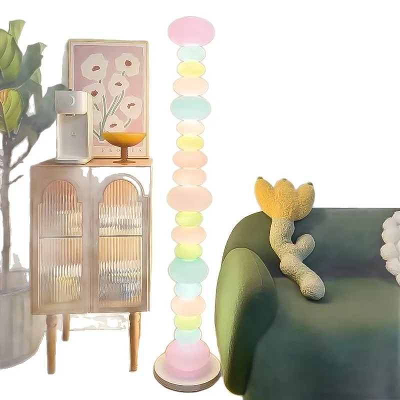 

Candy string rainbow floor lamp creative Ma Long color bedroom lamp