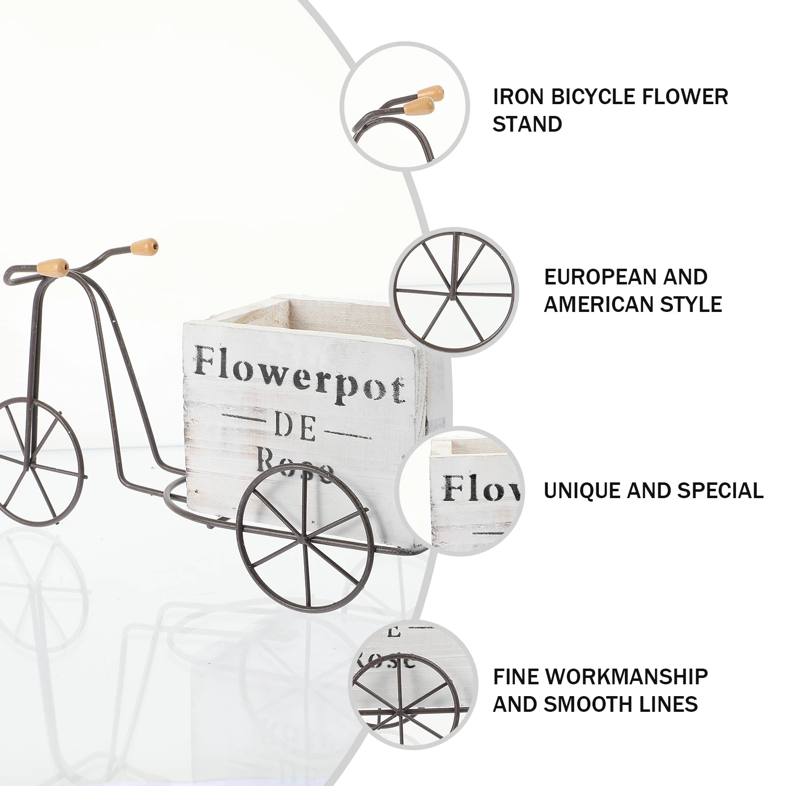 

Bicycle St Holder Iron Bike nament Office Decor Creative Vase Modern Bike Flower Box Home Accessories