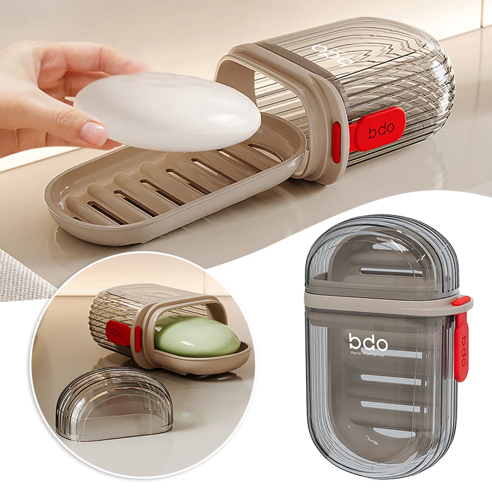 1 Stück Reise-Seifendose, Auslaufsicherer Seifenhalter mit Deckel für Dusche, Fitness, Schule, Camping, Transparente Seifenbox für Haushalt und Badezimmer