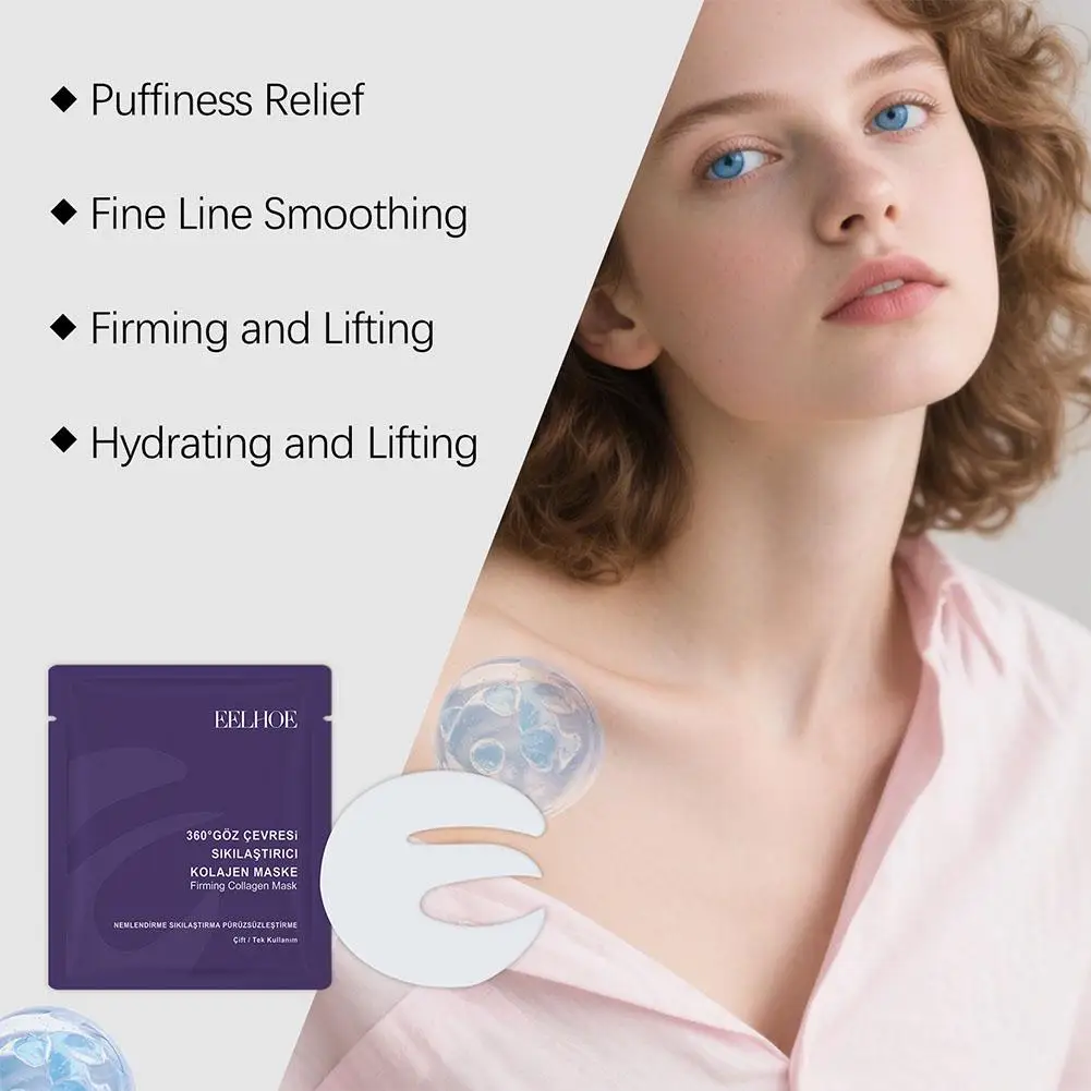 Bio-Collagen 360° Under Eye Patches Under Eye Patches for Puffy Eyes & Dark Circles, Korean Eye Care Eye Mask 1/5pcs