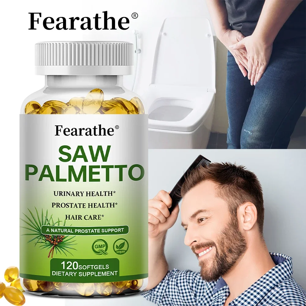 Saw Palmetto Prostate Support Supplement - Men\'s Prostate Health, Prevent Hair Loss, Relieve Frequent Urinary Incontinence