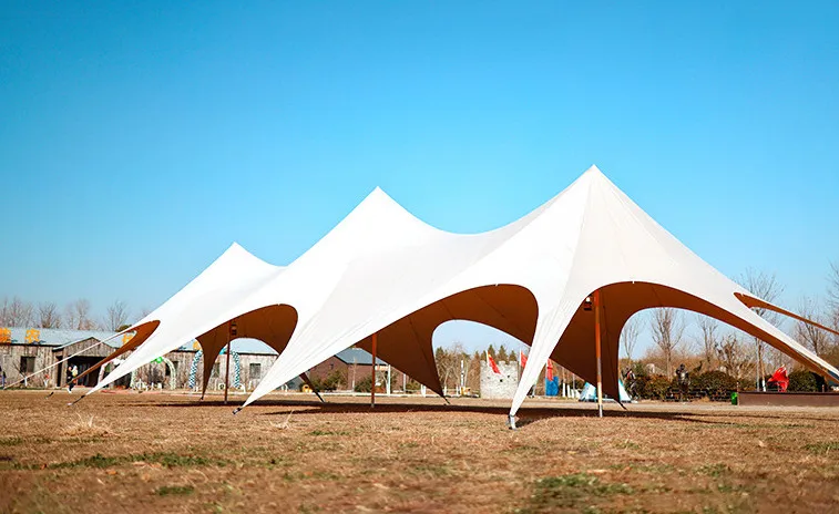 Three Poles Star Marquee Tent Stretch Event Tents Fly Spider Sun Shade Trade Show Exhibition Wedding Tent