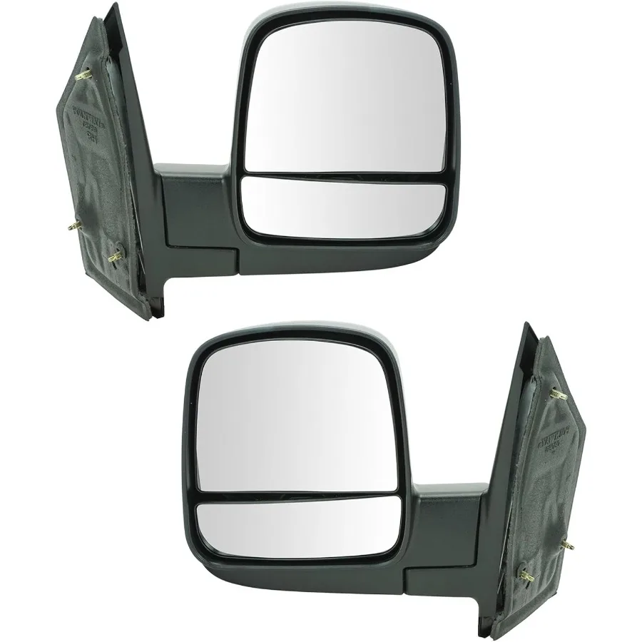 2 Piece Driver and Passenger Side Mirror Assembly Set Manual Adjustment No Heat No Memory Textured Compatible with 20082014 Che