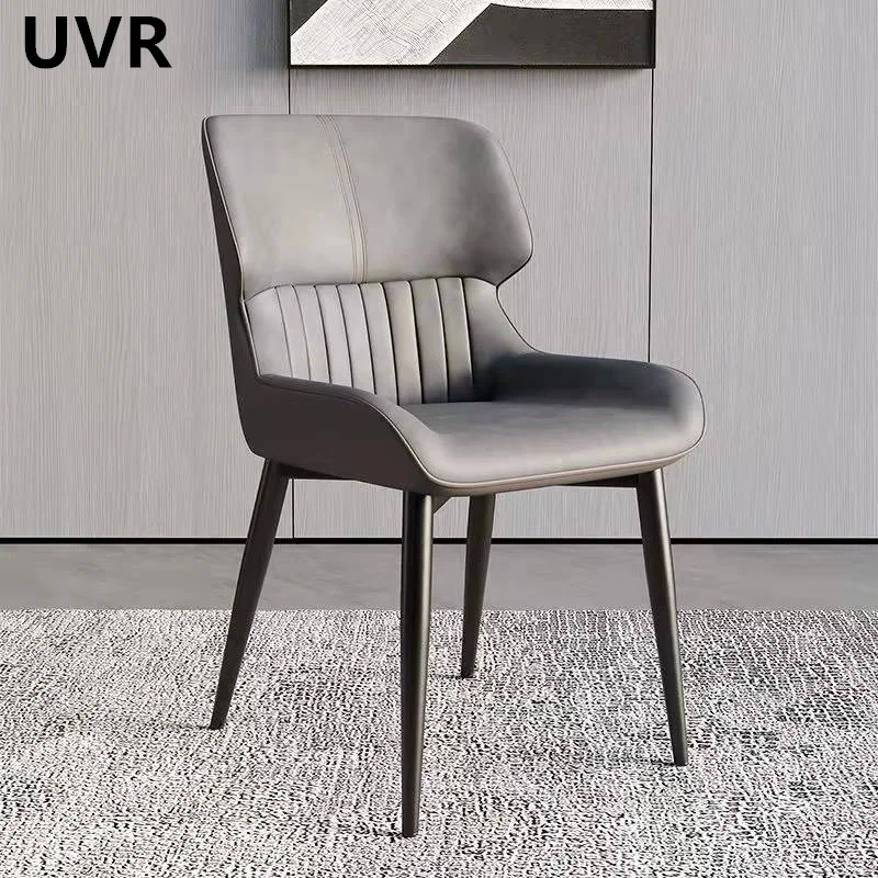 UVR Simple Backrest Chair Dirty-resistant Technology Fabric Nordic Light Luxury Dining Chair Balcony Sedentary Leisure Chair