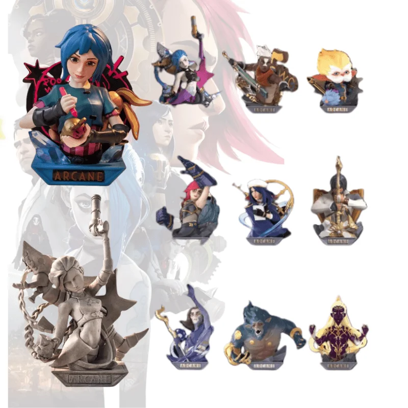 

Оригинальная серия Arcane League X Legends Jinx Ekko Heimerdinger Vi Caitlyn, аниме-фигурка, модель, украшение, настольные игрушки, украшение